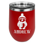 Christmas Penguins Stemless Stainless Steel Wine Tumbler - Red - Single Sided (Personalized)