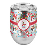 Christmas Penguins Stemless Wine Tumbler - Full Print (Personalized)