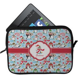 Christmas Penguins Tablet Case / Sleeve - Small (Personalized)