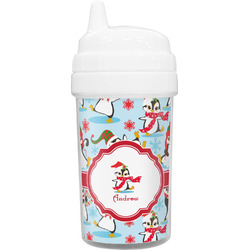Christmas Penguins Toddler Sippy Cup (Personalized)