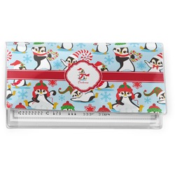 Christmas Penguins Vinyl Checkbook Cover (Personalized)