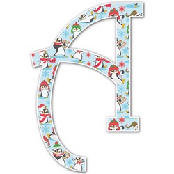 Christmas Penguins Letter Decal - Medium (Personalized)