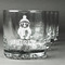 Christmas Penguins Whiskey Glasses Set of 4 - Engraved Front