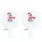 Christmas Penguins White Plastic 7" Stir Stick - Double Sided - Round - Front & Back