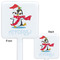 Christmas Penguins White Plastic Stir Stick - Double Sided - Approval