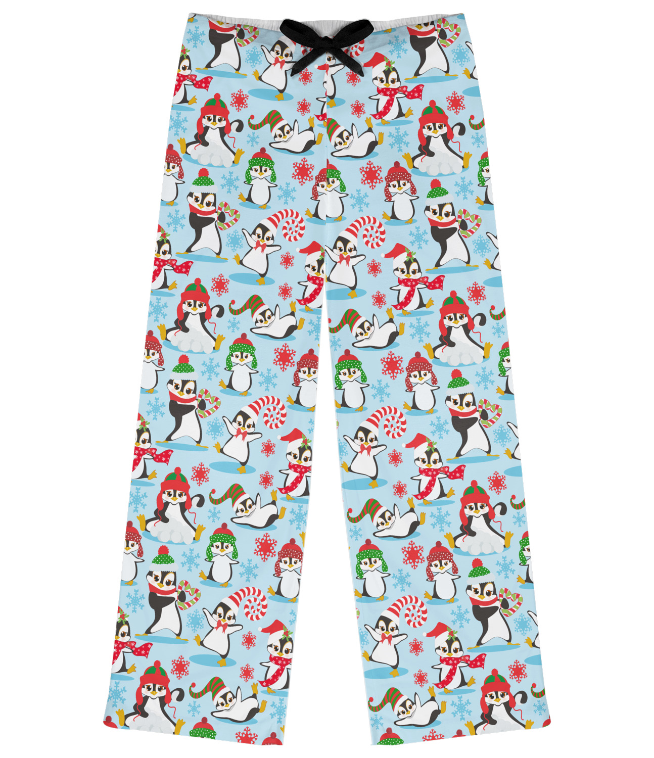 Christmas Penguins Womens Pajama Pants - S (Personalized) - YouCustomizeIt