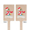 Christmas Penguins Wooden 6.25" Stir Stick - Rectangular - Double Sided - Front & Back