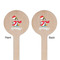 Christmas Penguins Wooden 6" Stir Stick - Round - Double Sided - Front & Back