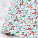 Christmas Penguins Wrapping Paper Roll - Large (Personalized)