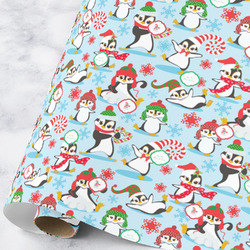 Christmas Penguins Wrapping Paper Roll - Large (Personalized)