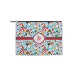 Christmas Penguins Zipper Pouch - Small - 8.5"x6" (Personalized)