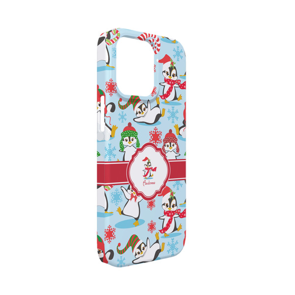 Custom Christmas Penguins iPhone Case - Plastic - iPhone 13 Mini (Personalized)