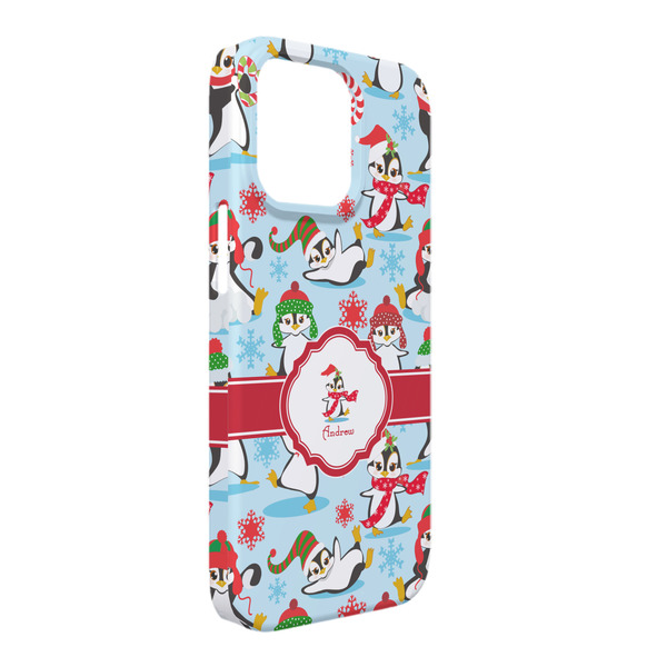 Custom Christmas Penguins iPhone Case - Plastic - iPhone 13 Pro Max (Personalized)