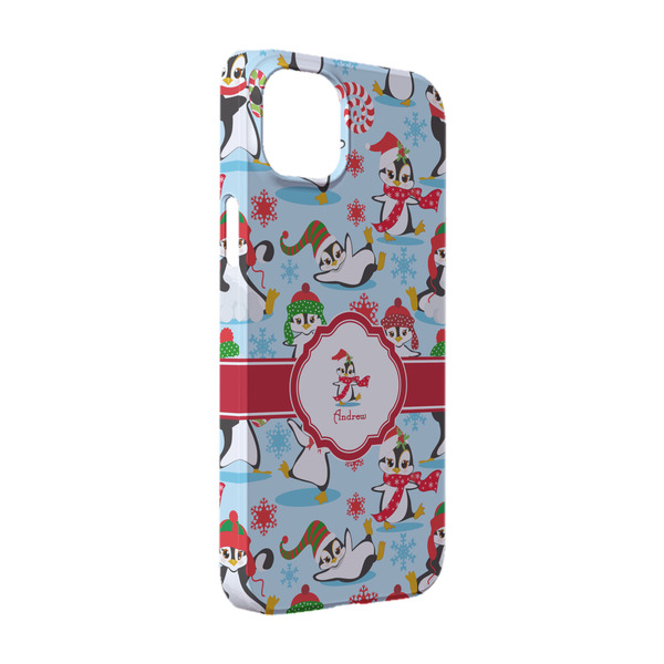 Custom Christmas Penguins iPhone Case - Plastic - iPhone 14 (Personalized)