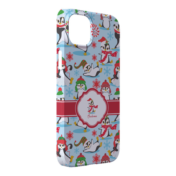 Custom Christmas Penguins iPhone Case - Plastic - iPhone 14 Pro Max (Personalized)