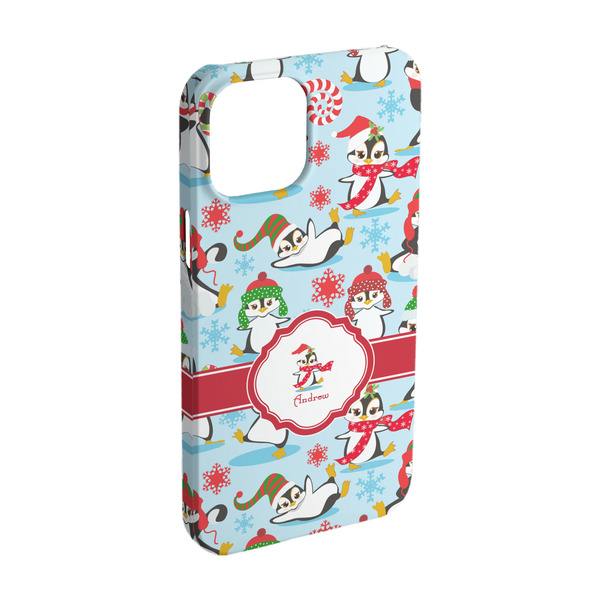 Custom Christmas Penguins iPhone Case - Plastic - iPhone 15 Pro (Personalized)