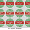 Christmas Holly 1" Multipurpose Round Labels - Sheet