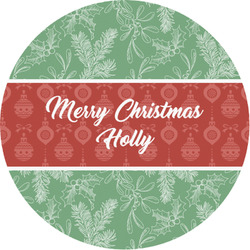 Christmas Holly Multipurpose Round Labels - 1" (Personalized)