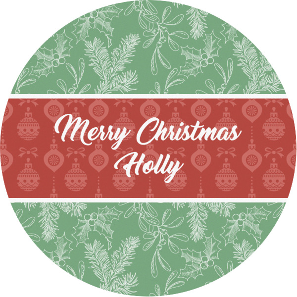 Custom Christmas Holly Multipurpose Round Labels - 1" (Personalized)