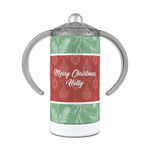 Christmas Holly 12 oz Stainless Steel Sippy Cup (Personalized)