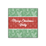 Christmas Holly Wood Print - 12x12 (Personalized)