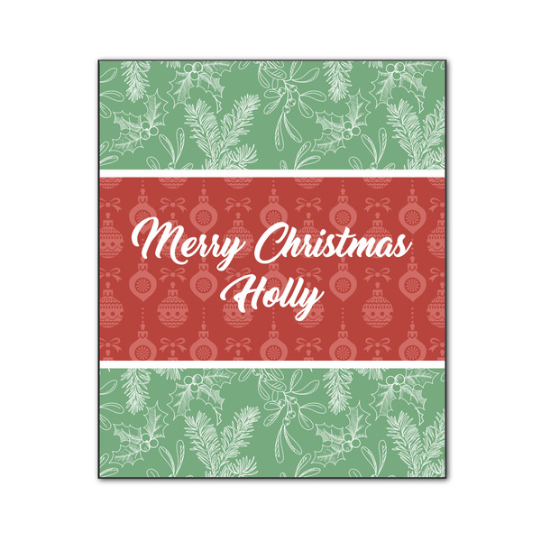 Custom Christmas Holly Wood Print - 20x24 (Personalized)