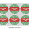 Christmas Holly 3" Multipurpose Round Labels - Sheet