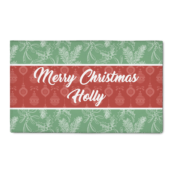 Custom Christmas Holly 3' x 5' Patio Rug (Personalized)