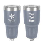 Christmas Holly 30 oz Stainless Steel Tumbler - Grey - Double-Sided (Personalized)