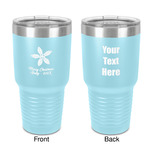 Christmas Holly 30 oz Stainless Steel Tumbler - Teal - Double-Sided (Personalized)