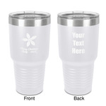 Christmas Holly 30 oz Stainless Steel Tumbler - White - Double-Sided (Personalized)