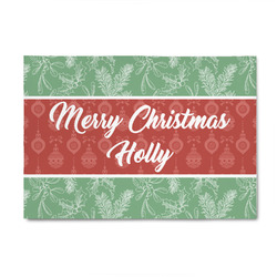 Christmas Holly 4' x 6' Patio Rug (Personalized)