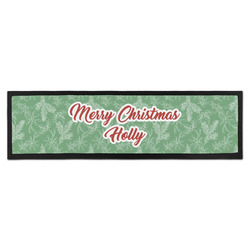 Christmas Holly Bar Mat - Large (Personalized)