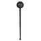 Christmas Holly Black Plastic 7" Stir Stick - Round - Single Stick