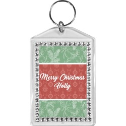Christmas Holly Bling Keychain (Personalized)