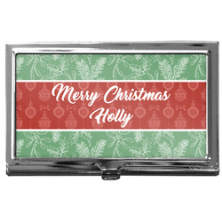 Christmas Holly Business Card Case