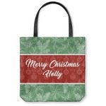 Christmas Holly Canvas Tote Bag - Medium - 16"x16" (Personalized)