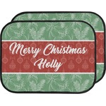 Christmas Holly Car Floor Mats (Back Seat) (Personalized)