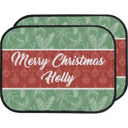 Christmas Holly Car Floor Mats (Back Seat) (Personalized)