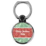 Christmas Holly Cell Phone Ring Stand & Holder (Personalized)