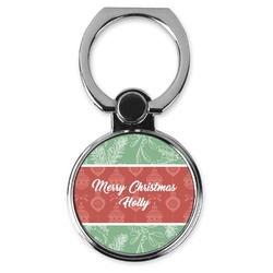 Christmas Holly Cell Phone Ring Stand & Holder (Personalized)