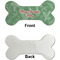 Christmas Holly Ceramic Flat Ornament - Bone Front & Back Single Print (APPROVAL)