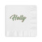 Christmas Holly Coined Cocktail Napkins (Personalized)