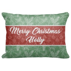 Christmas Holly Decorative Baby Pillowcase - 16"x12" (Personalized)