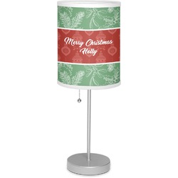 Christmas Holly 7" Drum Lamp with Shade Polyester (Personalized)