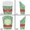 Christmas Holly French Fry Favor Box - Front & Back View