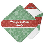 Christmas Holly Hooded Baby Towel (Personalized)