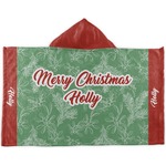 Christmas Holly Kids Hooded Towel (Personalized)