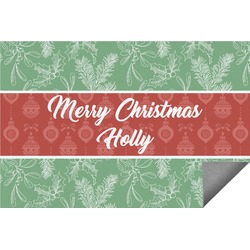Christmas Holly Indoor / Outdoor Rug - 6'x8' w/ Name or Text
