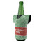 Christmas Holly Jersey Bottle Cooler - ANGLE (on bottle)